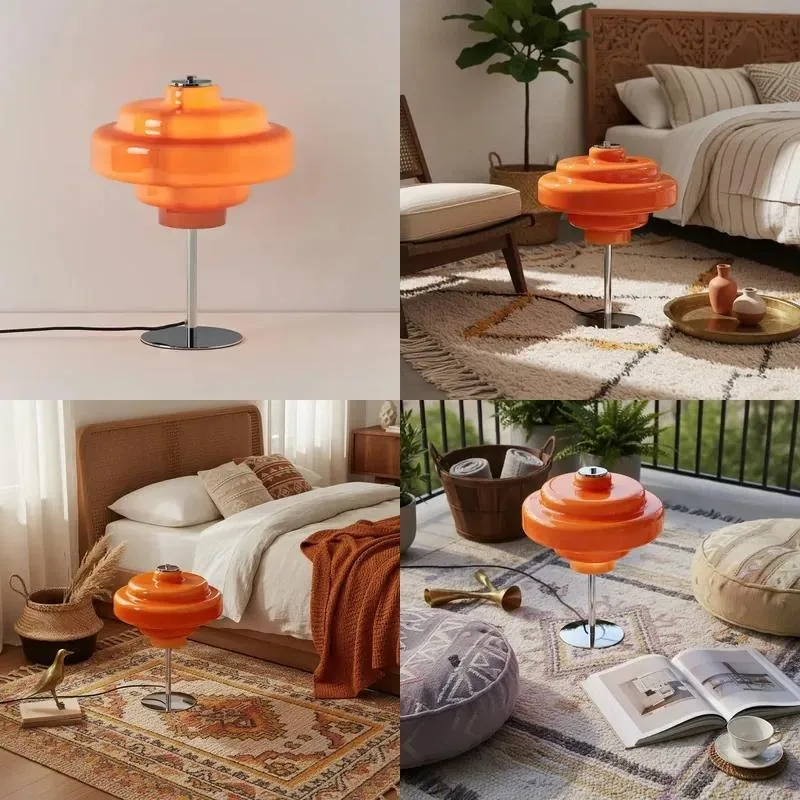 for Bedroom mushroom lamp medieval modern bedside table lamp bedside table simple LED environmentally friendly cute cool