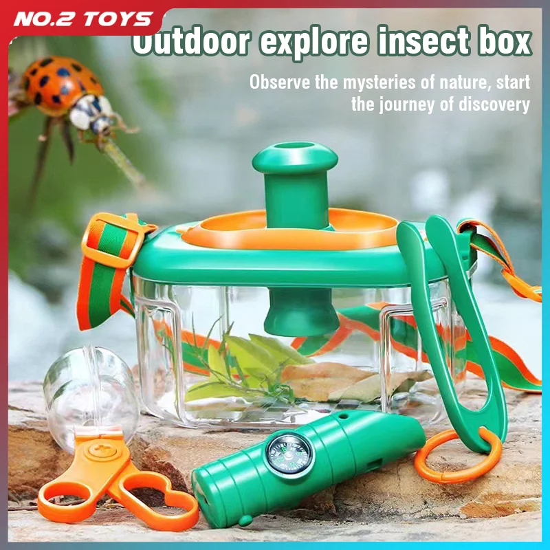 子供のための屋外昆虫観察セット,トラップパッケージ,冒険探検,教育科学玩具,ギフト