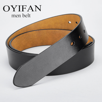 Pure Cowhide Belt Strap 3.8cm Round Hole Belt No Buckle Genuine Leather Belts High Quality Without Buckle