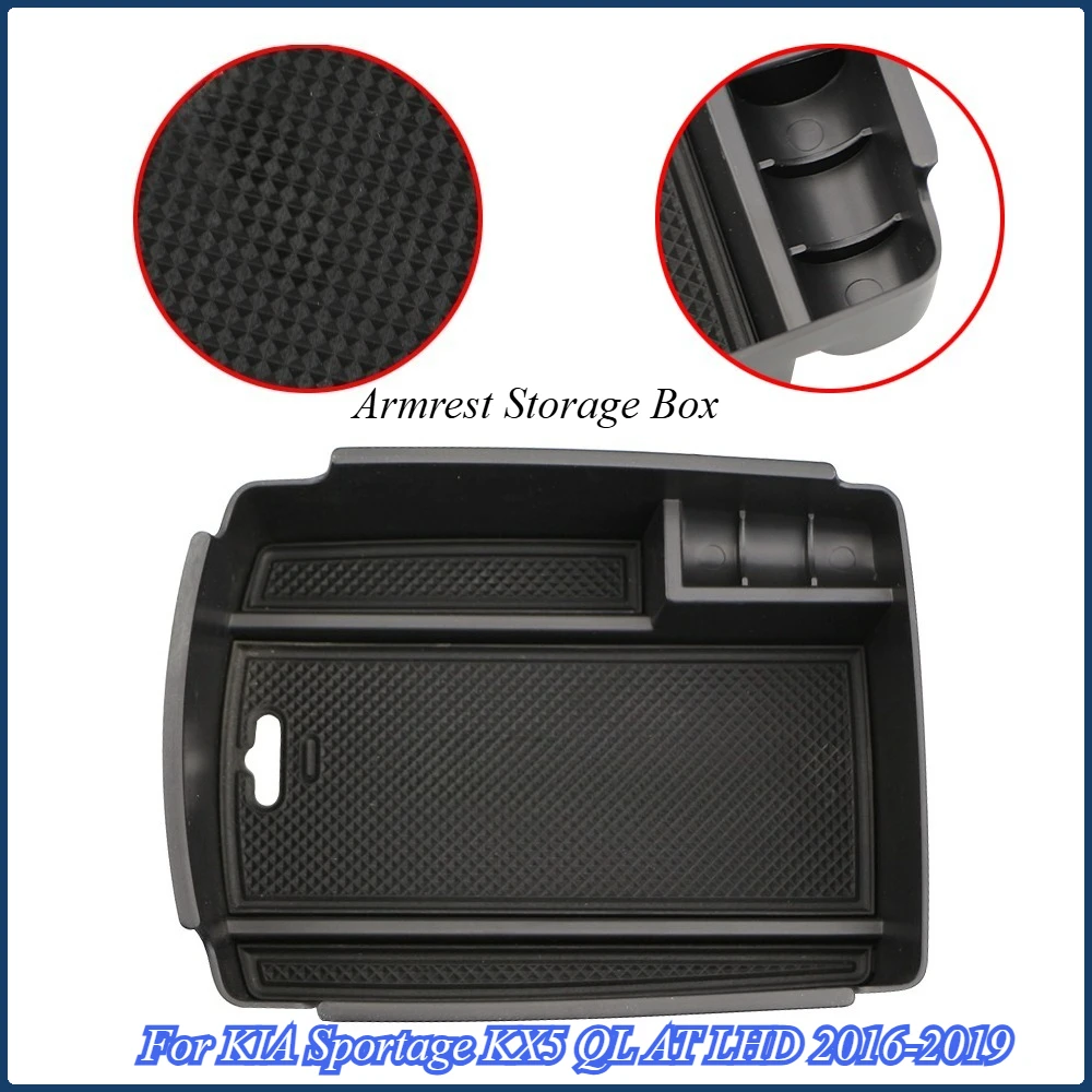 

Автомобильный подлокотник с центральным управлением, ящик для хранения, органайзер, лоток для KIA Sportage QL AT LHD 2016-2019, аксессуар для модификации интерьера