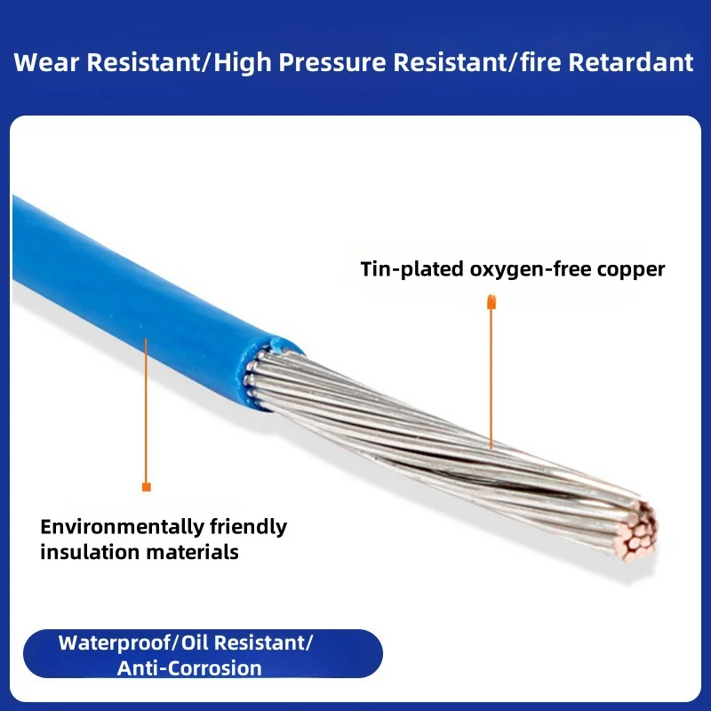 5/10m PTFE silver plated wire high temperature resistance 20 18 17 15 11AWG high temperature wire ground induction coil