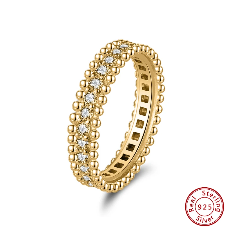 

925 Sterling Silver Original Certificate Single Row Zircon Ring For Women Luxury Fashion Free Shipping Fine Jewelry