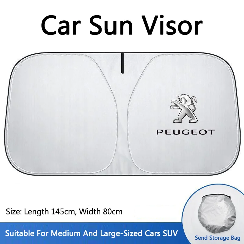 

Car Windshield SunShade Visor UV Protection Shield Car Styling Accessories For Peugeot 106 308 107 108 206 207 208 306 307 2008