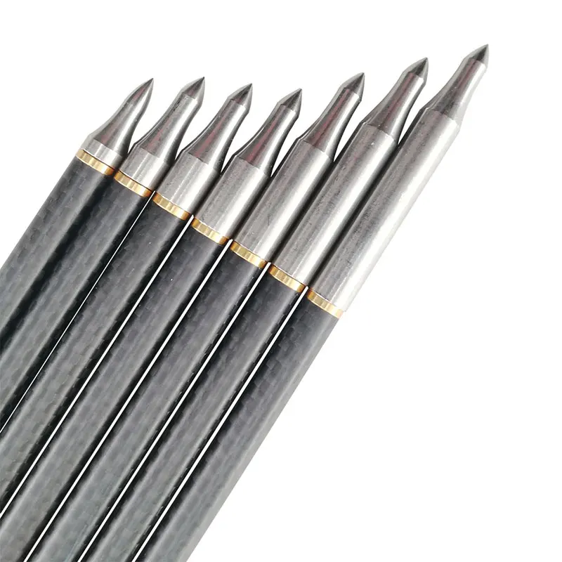 Stainless Steel Arrow Point Tip for Crossbow and Compound, Shaft Broadheads, 75, 100, 125, 150, 200, 250, 300 Grain, ID6.2mm