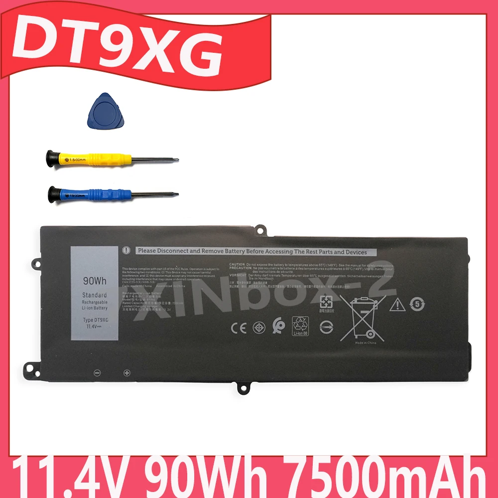 DT9XG 07PWKV 11.4V 90Wh 7500mAh OEM Laptop Battery For Dell Alienware Area-51M R1 R2 ALWA51M-D1968W D1968B D1969PW D1733B D1766W