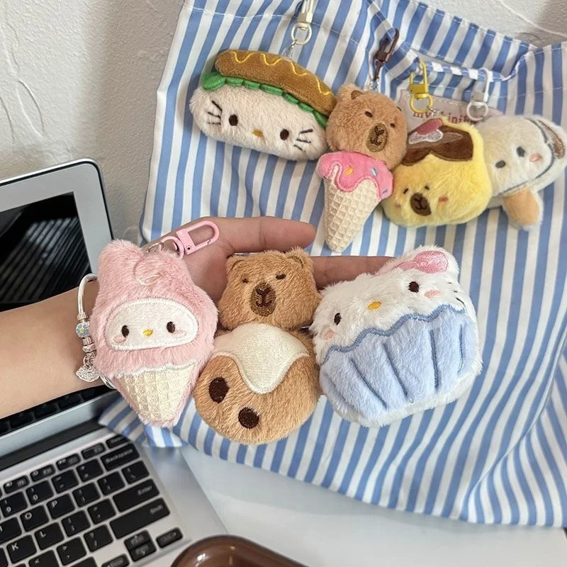 

Kawaii аниме мультфильм еда мороженое Kt кошка торт брелок девичье сердце рюкзак аксессуары подвески милые подарки на день рождения