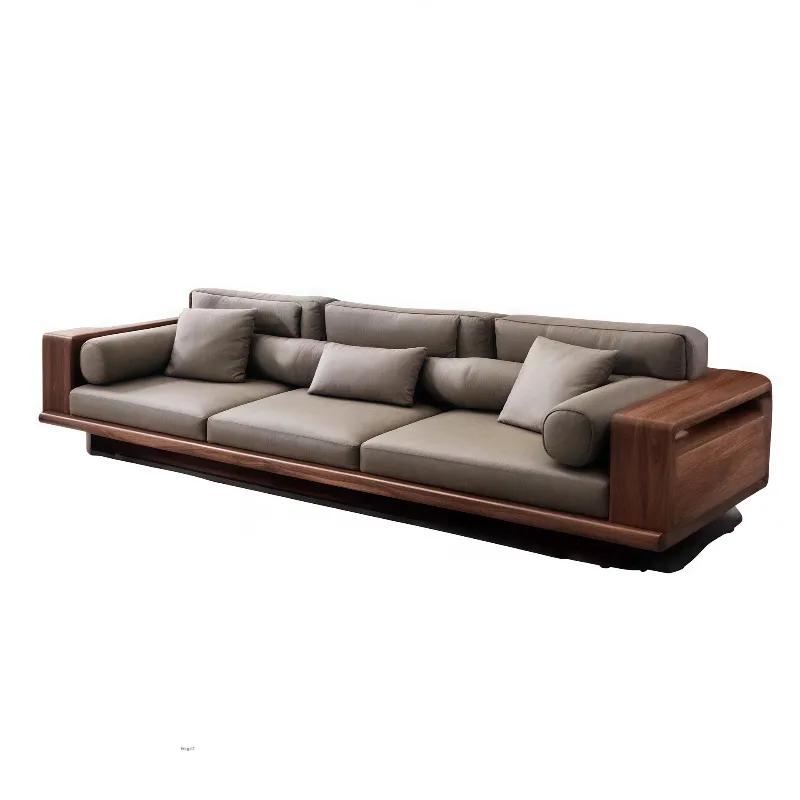 Straight row sofa Chinese antique style B & B hotel clubhouse hall furniture