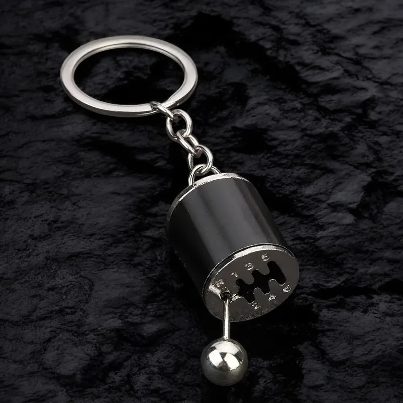 Personalized Keychain Creative Metal Mini Car Parts Manual Transmission Auto Keyring Accessories Key Ring Chain Men Lover Gift