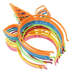 6/18Pc Colorful Cat Party Decoration Plastic Headband Kids Birthday Favors Shower Gifts Festive Party Supplies