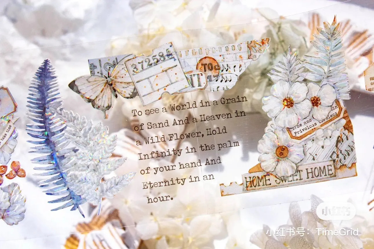Time Grid, Feiyun Floral vintage Dream Shell Light PET tape roll