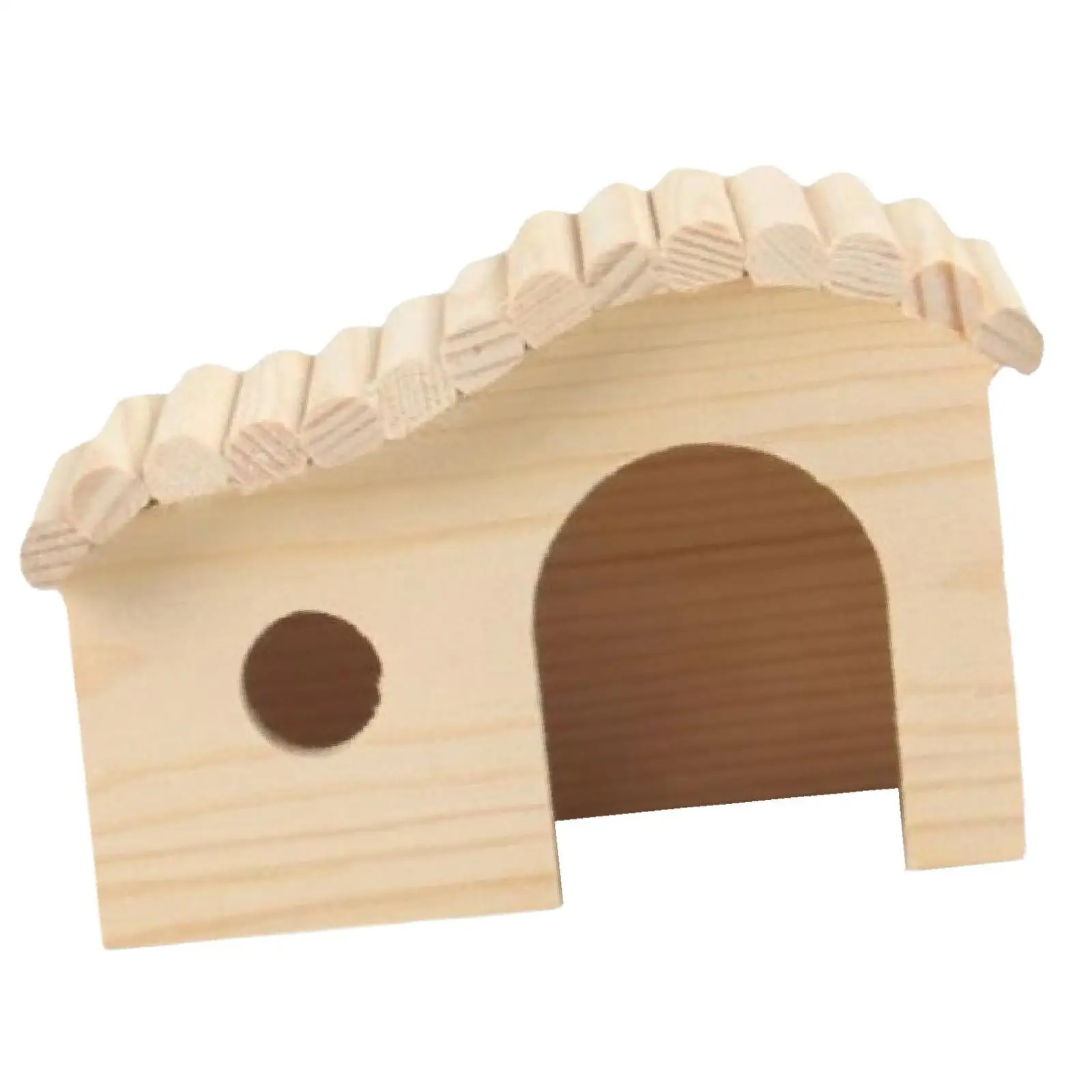 ไม้หนูแฮมสเตอร์ Hideout สัตว์เล็ก Habitat Hut CAGE ของเล่น Nest Shelter หนูแฮมสเตอร์ Habitats ตกแต่งสําหรับหนู Dwarf หนูแฮมสเตอร์ Gerbils