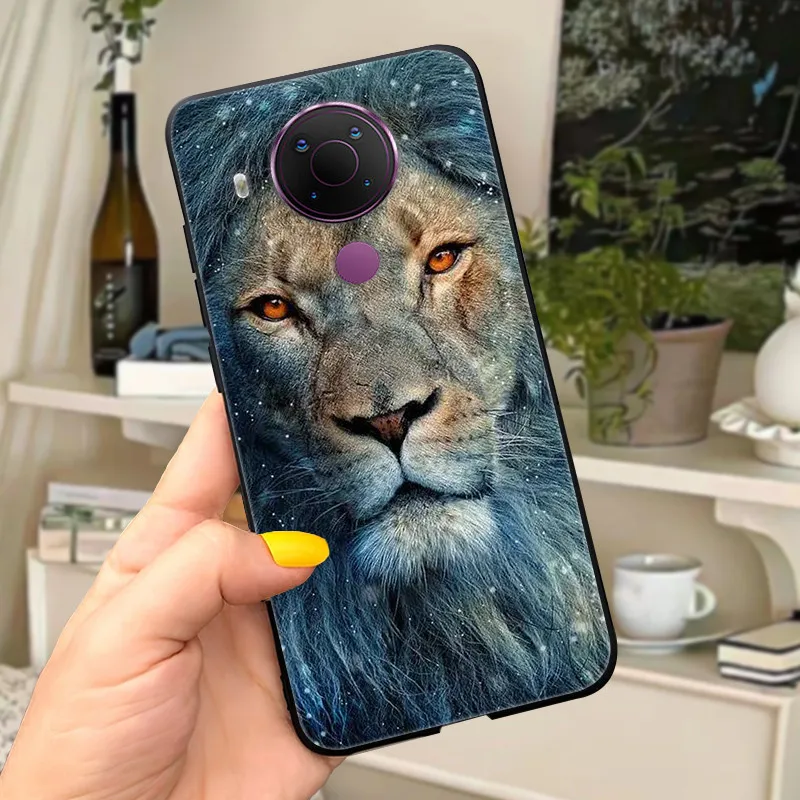 لنوكيا 5.4 حافظة لينة سوداء سيليكون الهاتف الغطاء الخلفي لنوكيا 5.4 حافظة Nokia5.4 TA-1333 TA-1340 TA-1337 TA-1328 TA-1325 Cat