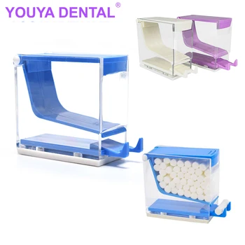 Support distributeur de rouleau de coton dentaire, couleur blanc bleu, boîte de Type presse, boîte de rangement pour écouvillons, organisateur de dentisterie, accessoires Odo