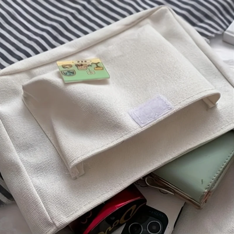 

Симпатичная холщовая сумка для женщин, новая японская сумка через плечо в стиле Харадзюку, универсальная сумка через плечо для студентов со значками на булавках