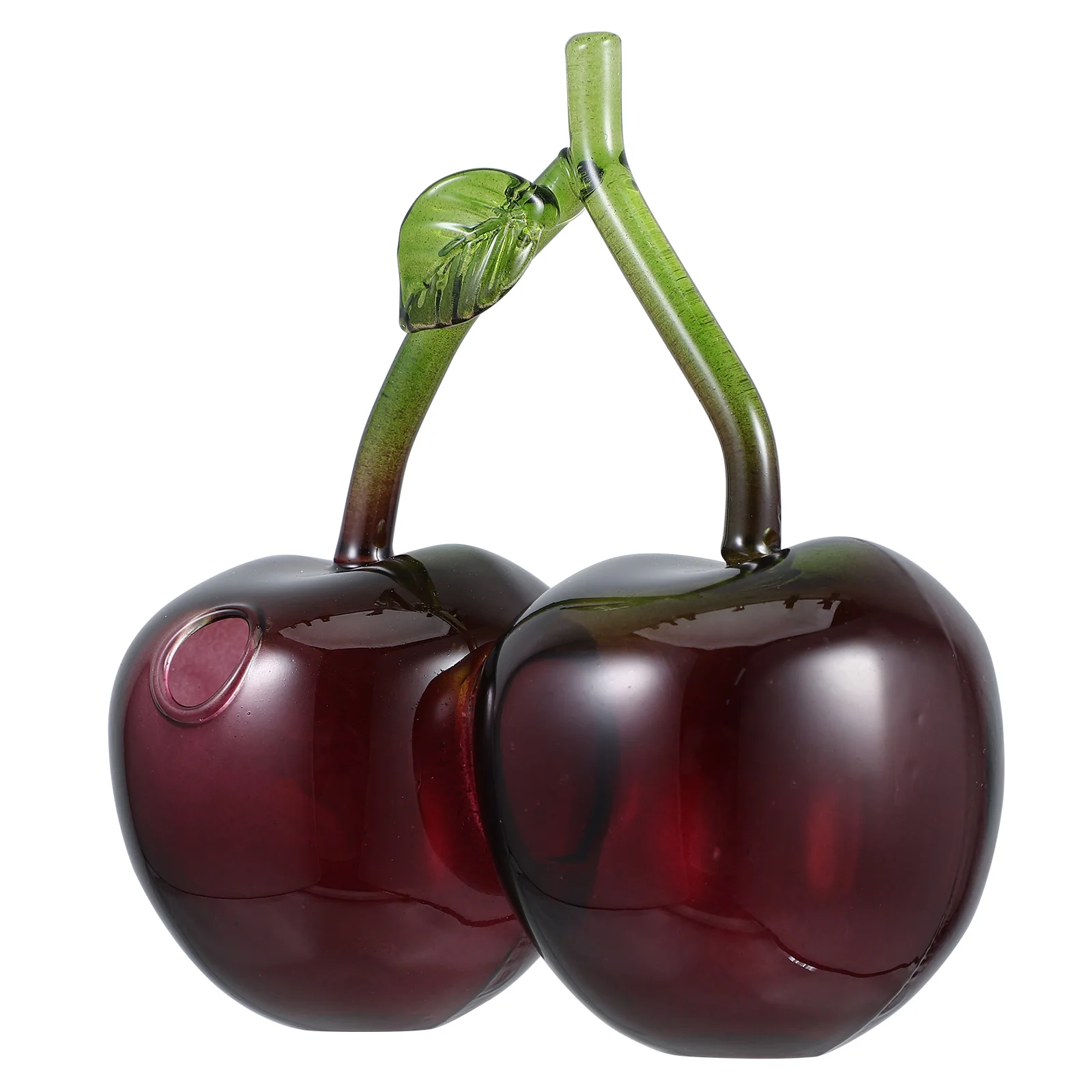 

Glass Cherry Vase Unique Decorative Hydroponic Flower Holder Small Fruit Shaped Centerpiece Planter for Home Office
