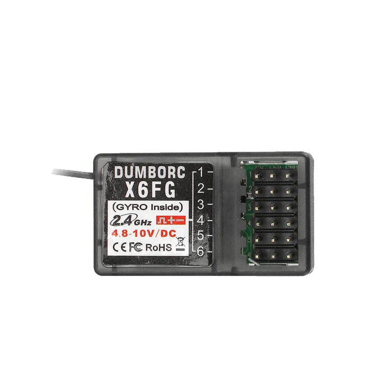 DUMBORC X6P 6CH 2.4G RC Radio Controller Zender met X6DC Ontvanger voor RC Auto Boot Tank Ondersteuning DIY