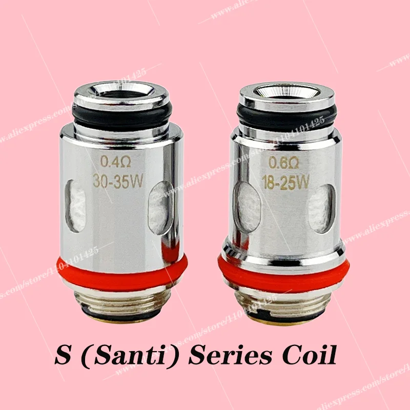 

Santi coil S1 0.4ohm(DL) S2 0.6ohm(RDL) подходит для вейпа Santi /Charon T50/Knight 40/Charon Baby Plus Kit
