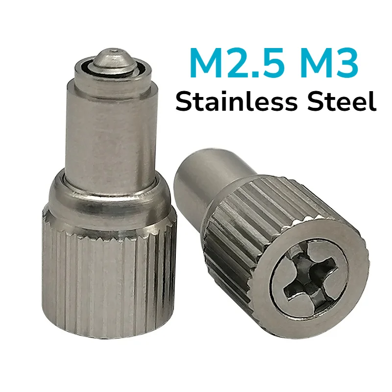 M2.5 M3 PF10 Stainless Steel Riveted Loose Spring Screws Sheet Metal Pressure Plate Screw Cabinet Panel Combination Hand Screw