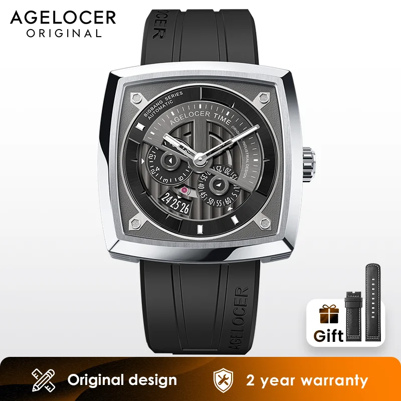 AGELOCER Top Brand Luxury Sport Automatic Mechanical Watch Mens Watches Montre Homme Clock Men Automatic Watch 2020