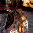 Snake Moth Butterfly Mystical Magic Print Cotton Sateen Table Runner Home Dining Table Decor