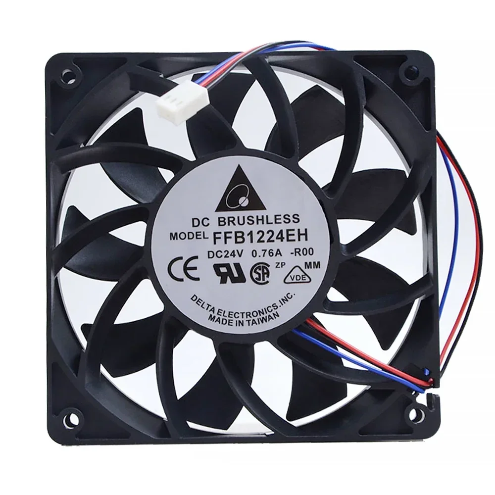 

+Новый 12 см для FFB1224EH-R00 DC 24 В 0,76 А 12025 120X120X25 3-проводной инверторный охлаждающий вентилятор