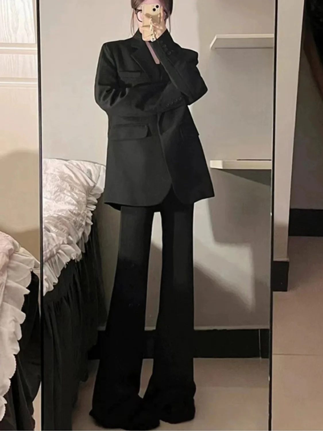 

Блейзер для поездок на работу, пальто, женские пальто, сезонное мягкое молодежное пальто, аура, рант, с запахом, воротник на молнии, удлиненный