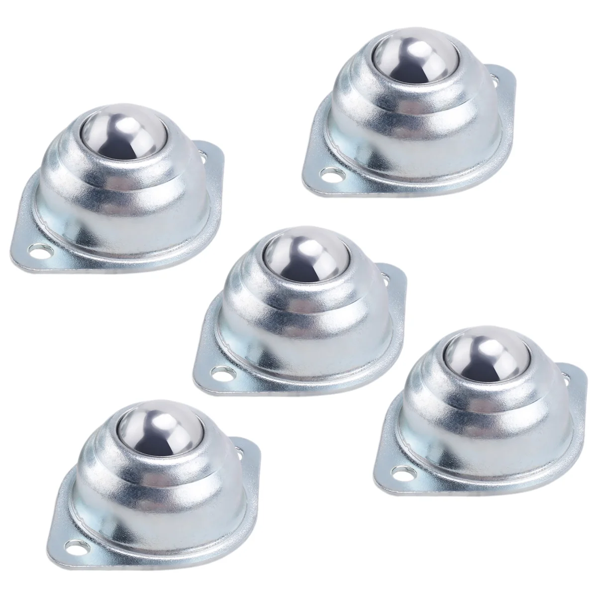 Roulettes à billes pivotantes en acier au carbone ABZV-5Pcs, Robot de voiture, roue ronde à œil universel pour machines, chariots, quincaillerie de meubles