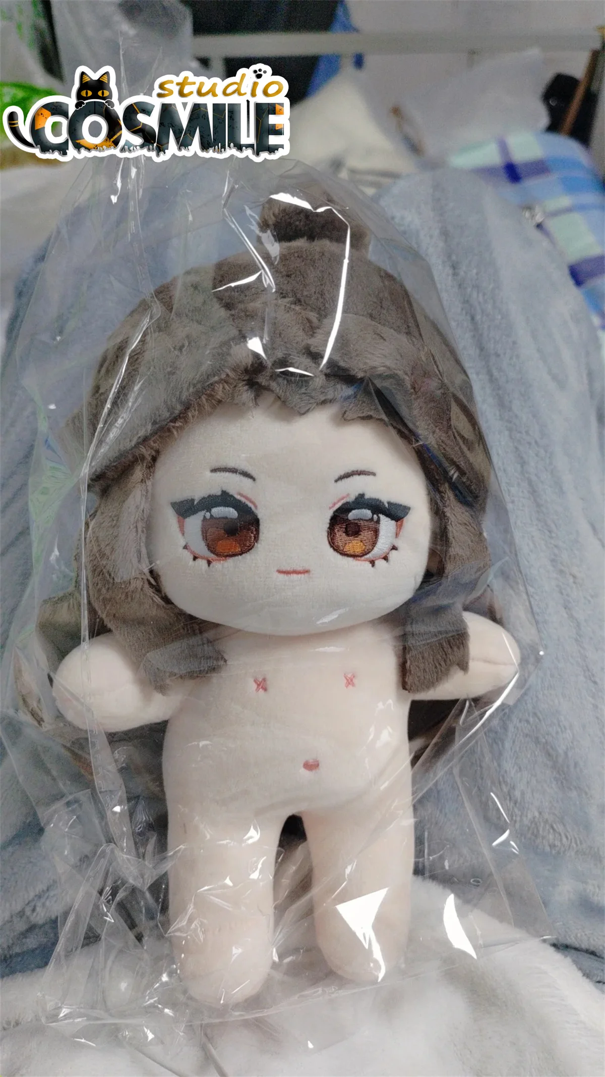 Anime cômico tian guan ci fu tgcf oficial original hua cheng xie lian pelúcia pelúcia 20cm boneca corpo brinquedo me