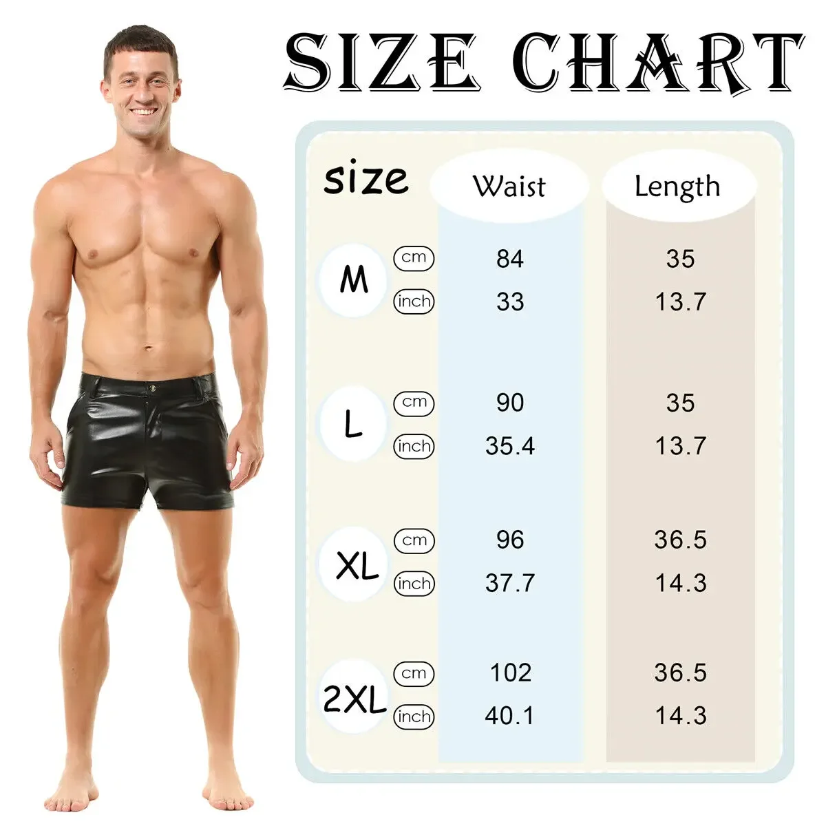 YUFEIDA PU Leather Hot Shorts Men Nightclub Punk Trunks Festival Party Pole Dance Outfit Casual Boxershorts Zipper Leather Pants