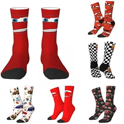 Lightning McQueen Croc Pixar Cars Socks Men's Polyester Casual Socks Hip Hop Spring Summer Autumn Winter Middle Tube Socks Gifts