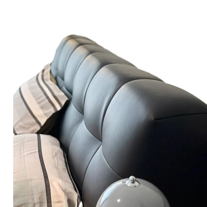 

Double bed, master bedroom simple modern puff storage bed