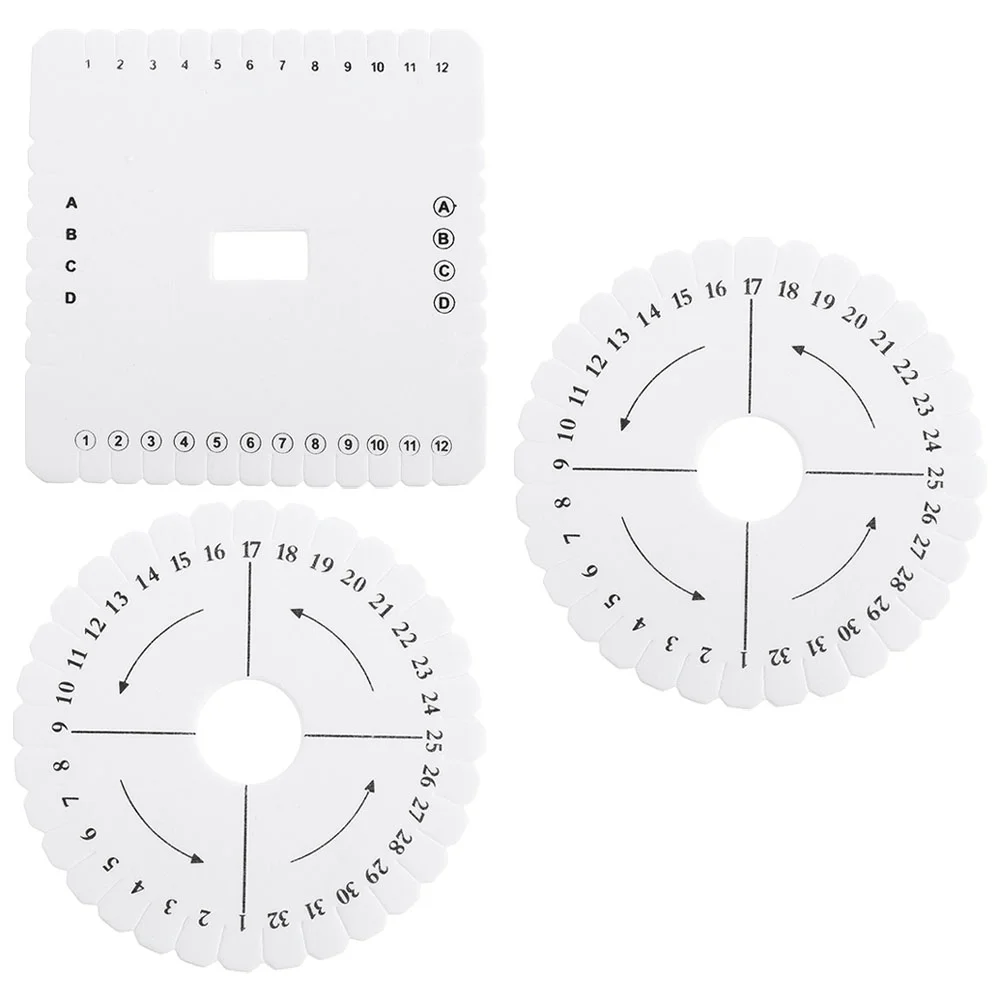 3 Pcs EVA Beading Cord Disc Handmade Weaving Disk Bracelet Tool Board Maker Looms DIY Rope Student