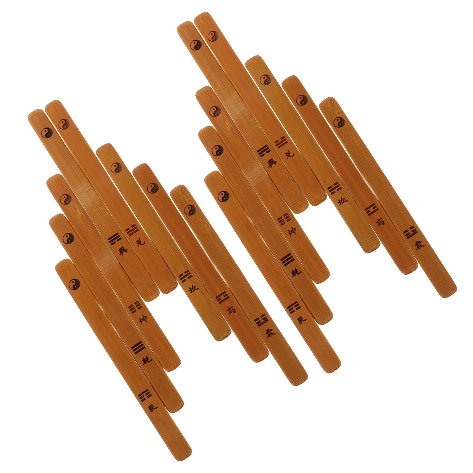 

16Pcs Bamboo Divination Sticks Traditional Chinese Fortune Telling Prop Portable Tools for Temples Shrines Vintage Fortune
