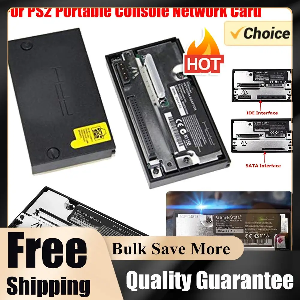 SATA Interface Network Card Adapter For PS2 Playstation 2 Fat Console SATA HDD Sata Socket w/Free McBoot V1.966 FMCB Memory Card