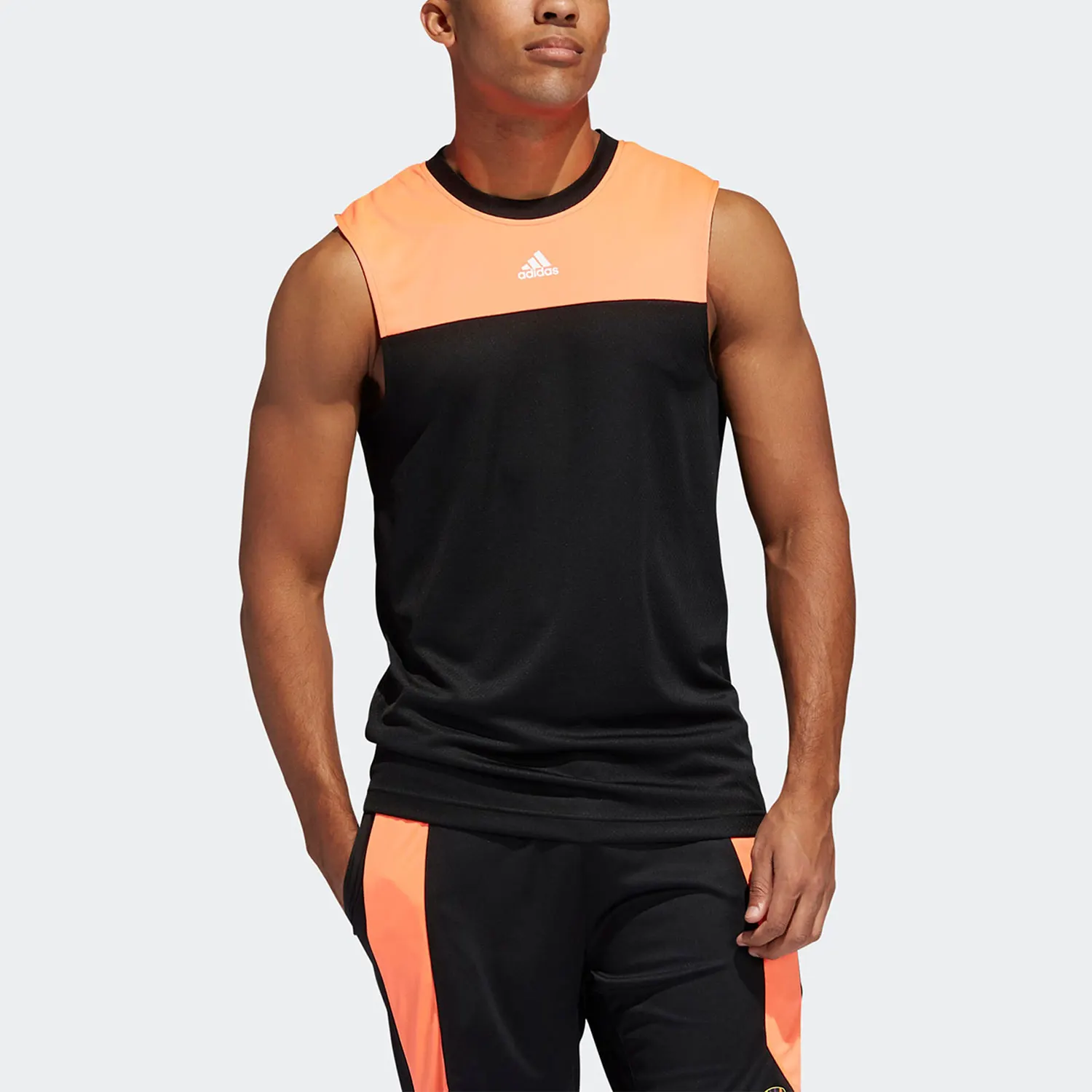 Adidas genuine summer men's new fashionable sports basketball vest T-shirt FH7740