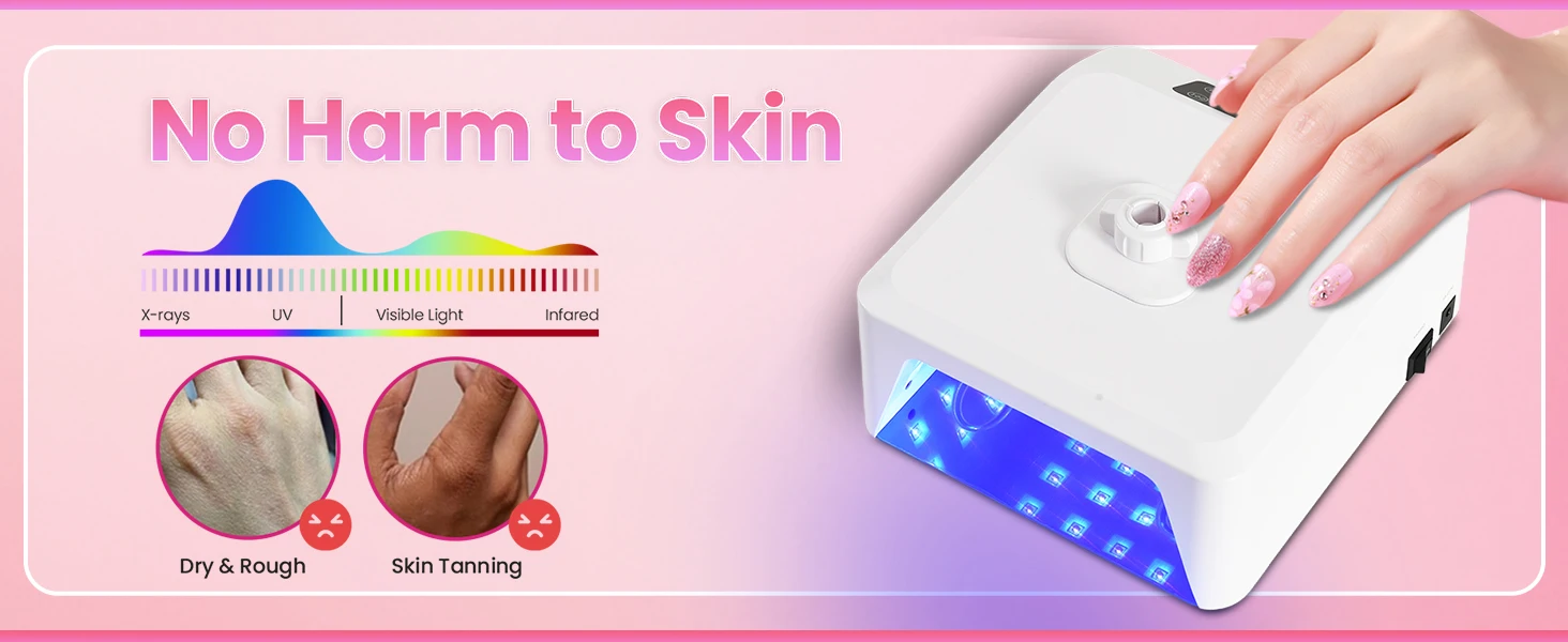 35W UV LED Nail Lamp Rechargeable Wireless LED Foot Curing Light for Manicure Gel Drying Light Beauty Nail Art Pedicure UV Lamp
