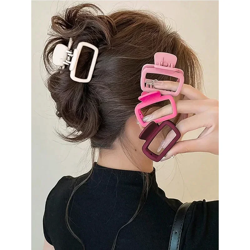 2026 Fashion Women\'s Square Lightweight Hair Claw Clip Fashionable Elegant Hair Accessory Clip Suitable Hair Styling Makeup