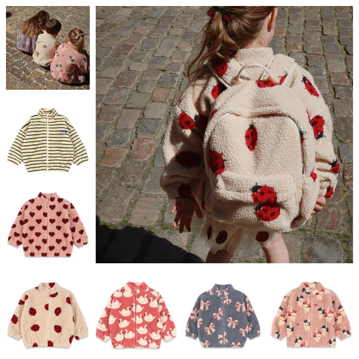

Children's clothing Thicken Warm Girls Winter Coat Cartoon Long Sleeve Ks Coat for Baby Girls Boy Fashion Kids Animal Print Coat
