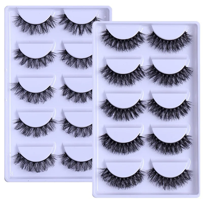 

Thick Curly Crisscross False Eyelashes Naturally Soft & Vivid Reusable Handmade 3D Mink Fake Lashes 20 Sets/Lot DHL