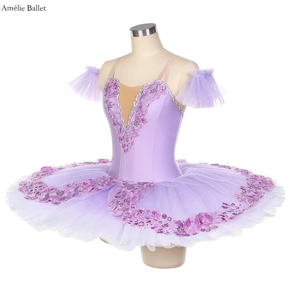 BLL510 أومبير الأرجواني قبل المهنية الباليه توتو فطيرة توتو للفتيات والنساء مرحلة الأداء فستان رقص #4