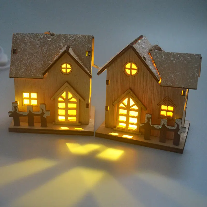 USB Night Lights Christmas DIY Small Village House Night Lamp 5V USB plug Indoor Hanging Lanterns Festive Party Decoration