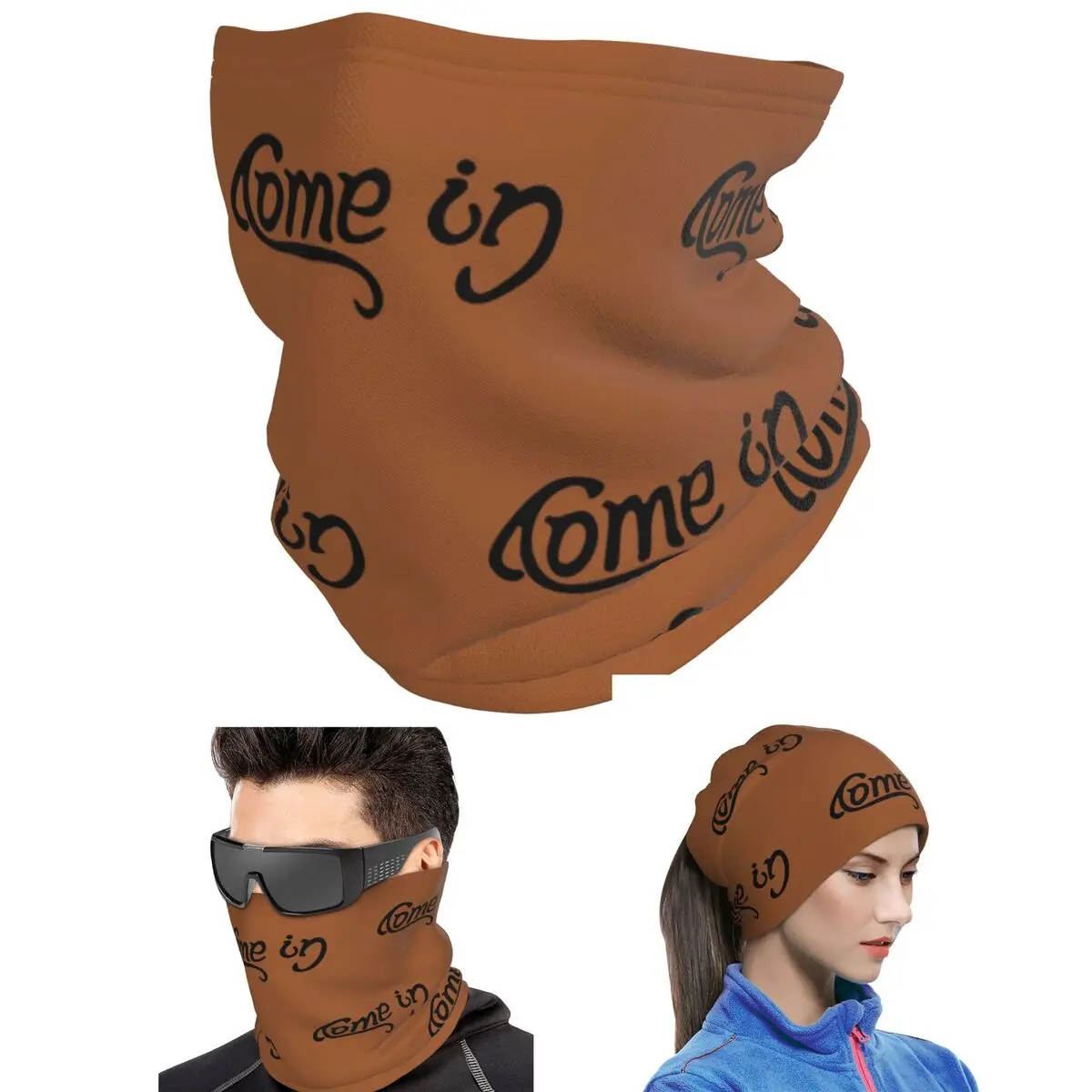 Come In Go Away Bandana Neck Gaiter Printed Wrap Scarf Multifunction Face Mask Unisex Adult All Season