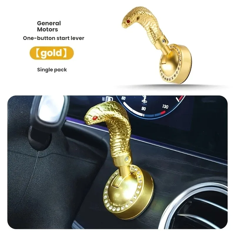Auto-Startknopf, Druckknopf für Automatische Zündung, Metall-Schlangenkopf-Abdeckung, Einhand-Druckknopf, Wippschalter für Motorstart/-stopp – Detail 11