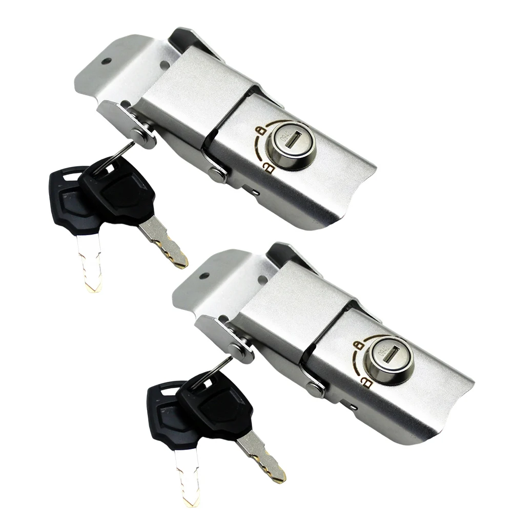 

2pcs Tail Box Lock Aluminum Alloy Anti-Slip Rubber Pad Quick Release Double-Ended Buckle Base Plate Home Hardware