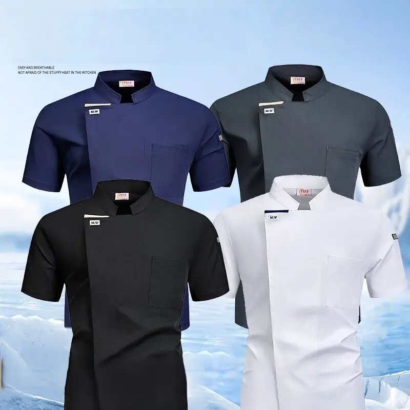 

Chef Jackets Men Long Short Sleeve Catering Hotel Kitchen Clothes Cook Uniform Chef Shirt Bakers Cooking Suit Waiter Apron