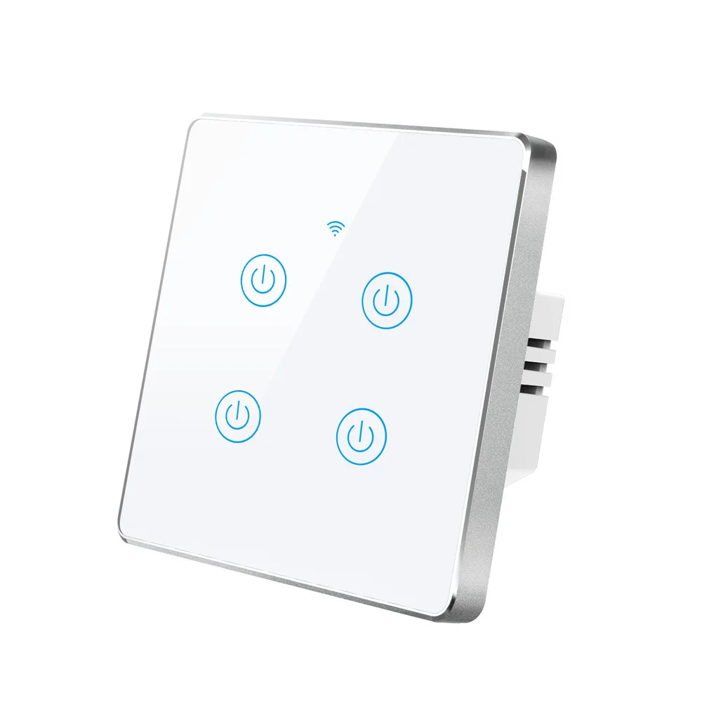 Europäischer britischer Standard 86 mm Zigbee Smart Wifi Switch Modern Zero Fire Wire Metallrahmen Handy-Fernbedienungsstecker