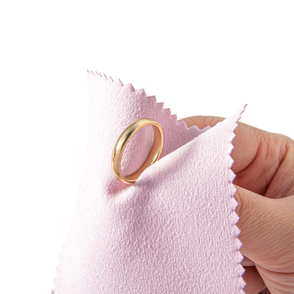 10/50/100Pcs Soft Jewelry Cleaning Cloth Polishing for Sterling Silver Gold Platinum Platinum Jewelry Keeps Clean and Shiny