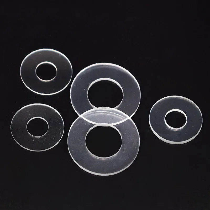PVC Transparent Hard Gasket Thick 0.5mm 1mm Insulating Plastic Washer PET Film Sheet Ultra-thin Flat Gasket