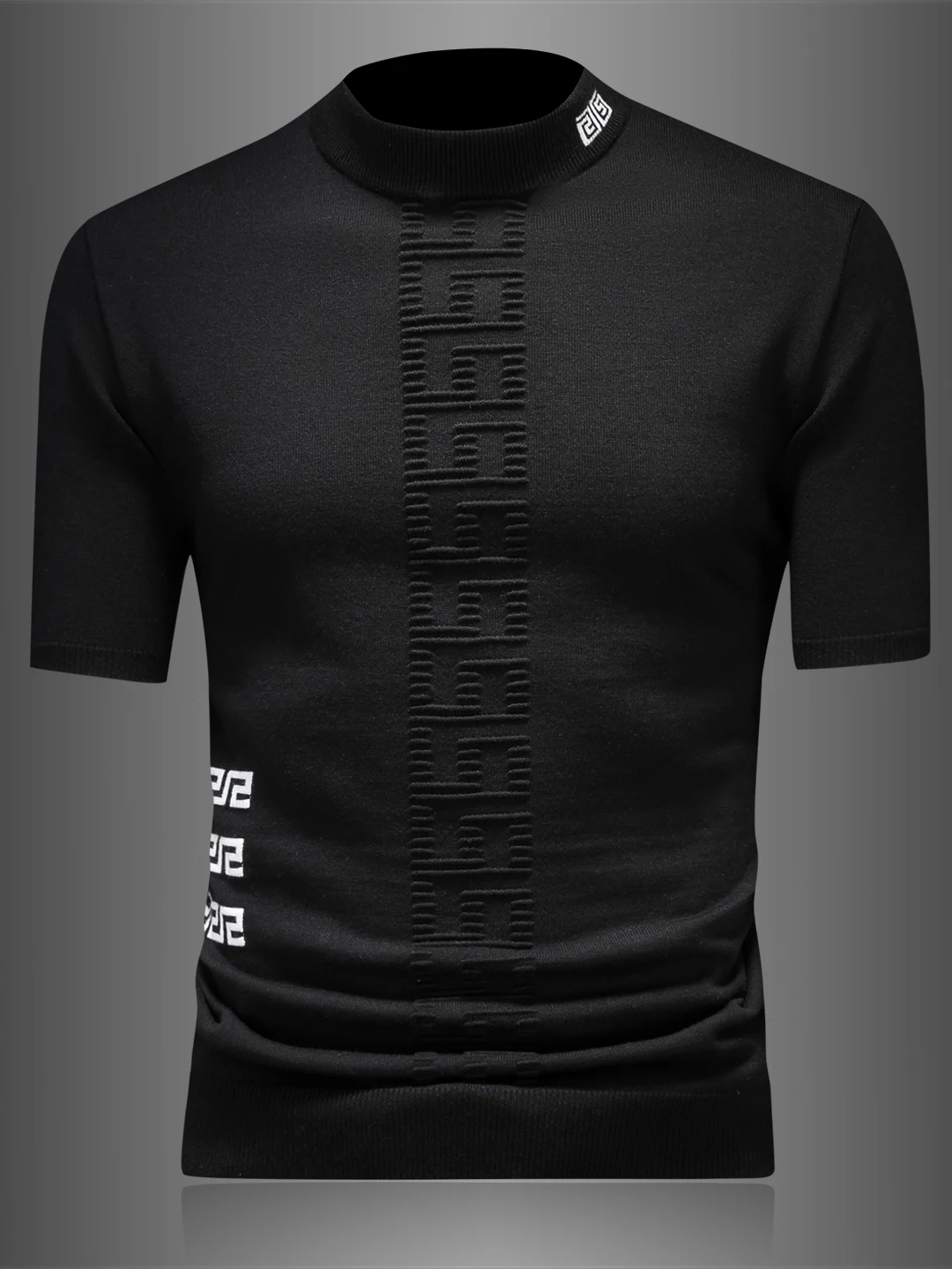 

Мужской вязаный шерстяной свитер с вышивкой, легкий, роскошный, базовый слой, подходит для осени и зимы, новинка