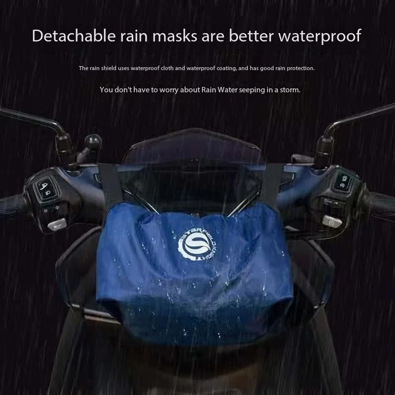 

Ashin Multi-Functional Electric Motorcycle Bag Waterproof Lightweight Large Capacity Scooter Front Package Detachable Rain Cover